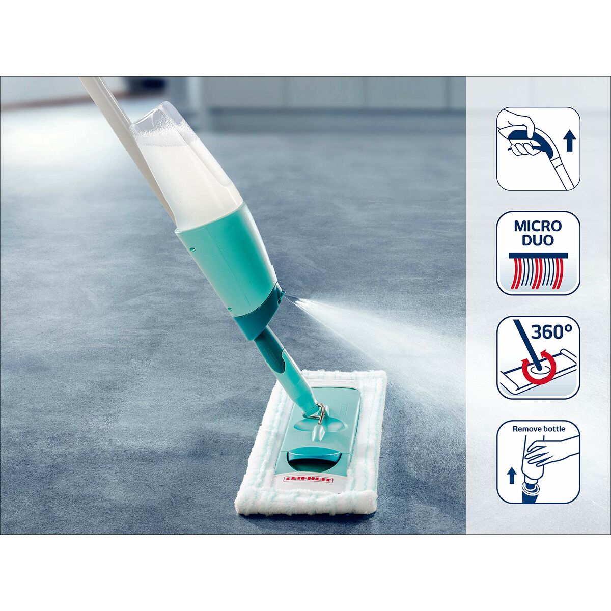 Microfibre mop Leifheit Easy Spray XL Sprayer