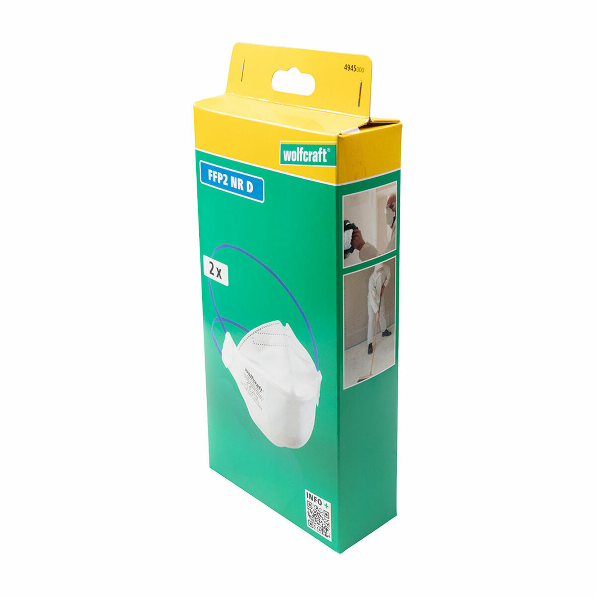 Mask Wolfcraft 4945000 FFP2 2 Pieces