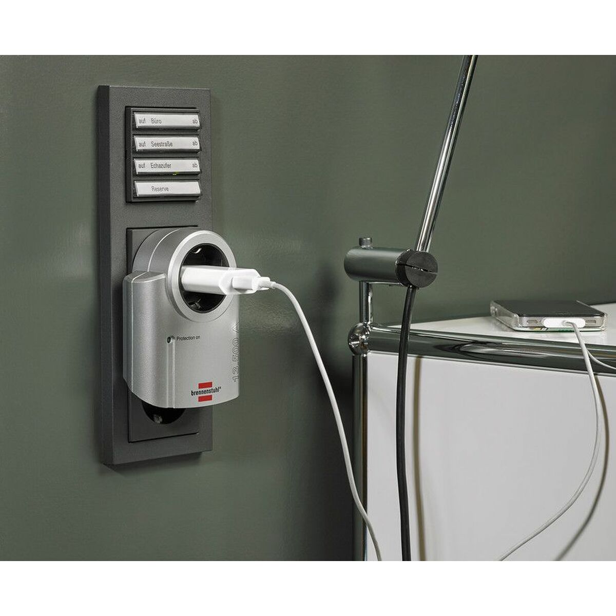 Power Plug Brennenstuhl Primera-Line 13500 A 230 V Protection from surges