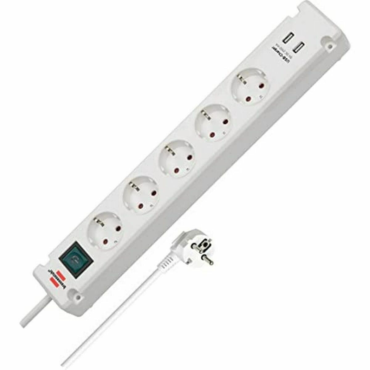 Power Socket – 5 sockets with Switch Brennenstuhl Bremounta 3600 W USB x 2 (3 m)