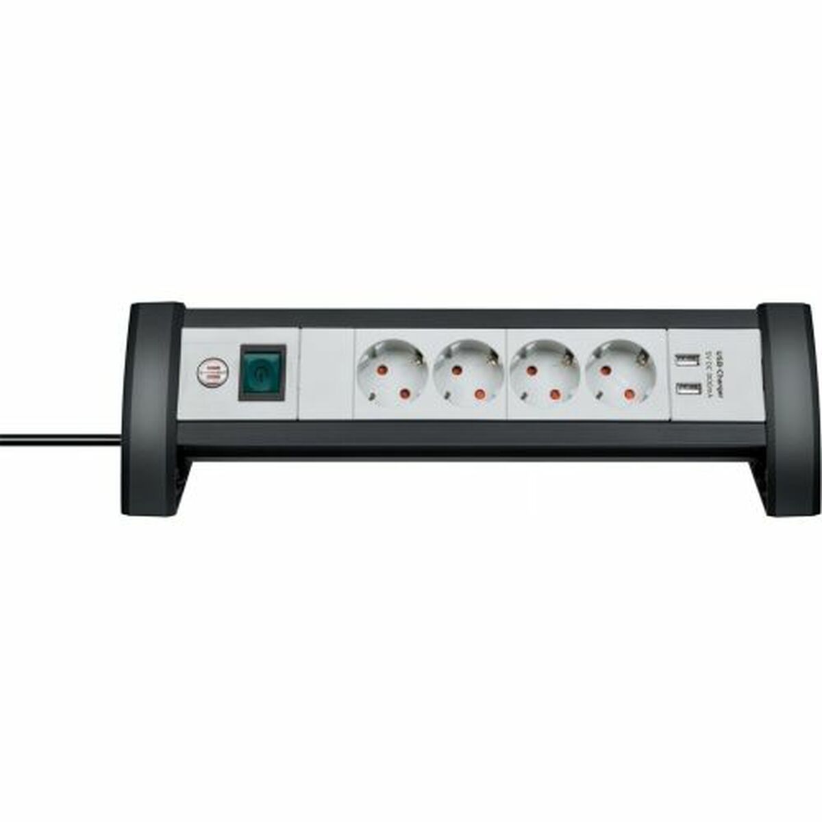 4-socket plugboard with power switch Brennenstuhl Premium-Office-Line 3600 W Black USB x 2 (1,8 m) 4-socket plugboard with power switch Brennenstuhl Premium-Office-Line 3600 W Black USB x 2 (1,8 m)
