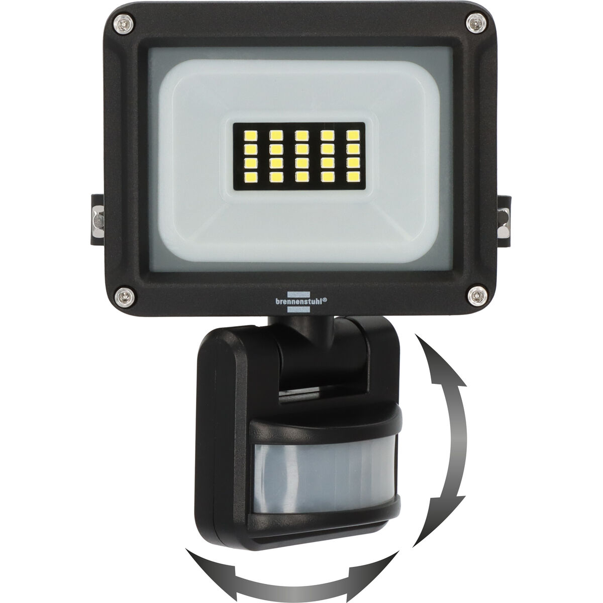 LED spotlight Brennenstuhl JARO D 10 W 1150 Lm Black Motion Detector (6500 K)