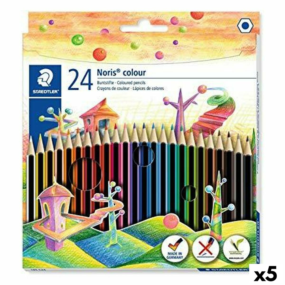 Colouring pencils Staedtler Noris Colour Wopex Set Multicolour (5 Units) Colouring pencils Staedtler Noris Colour Wopex Set Multicolour (5 Units)