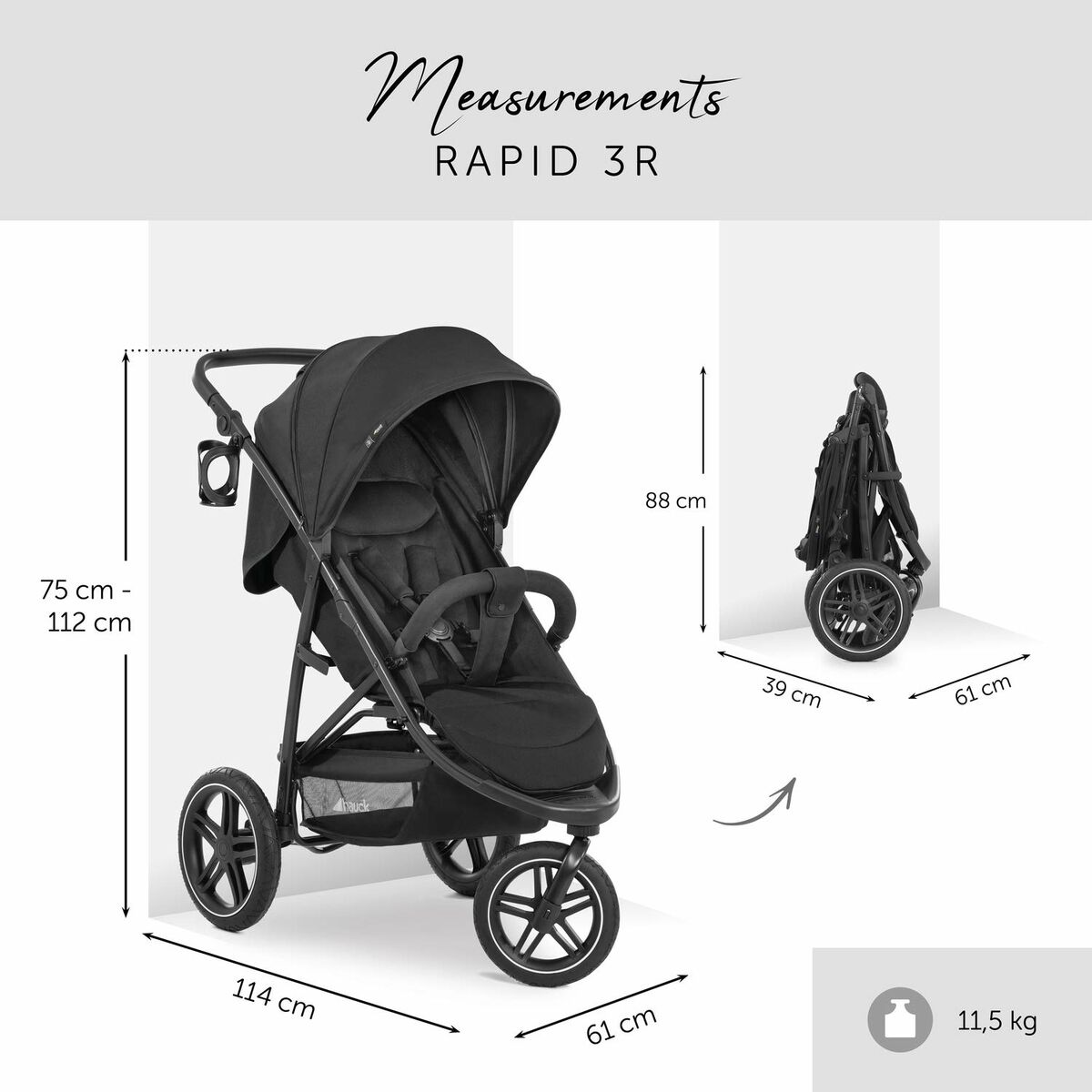 Baby’s Pushchair Hauck Black