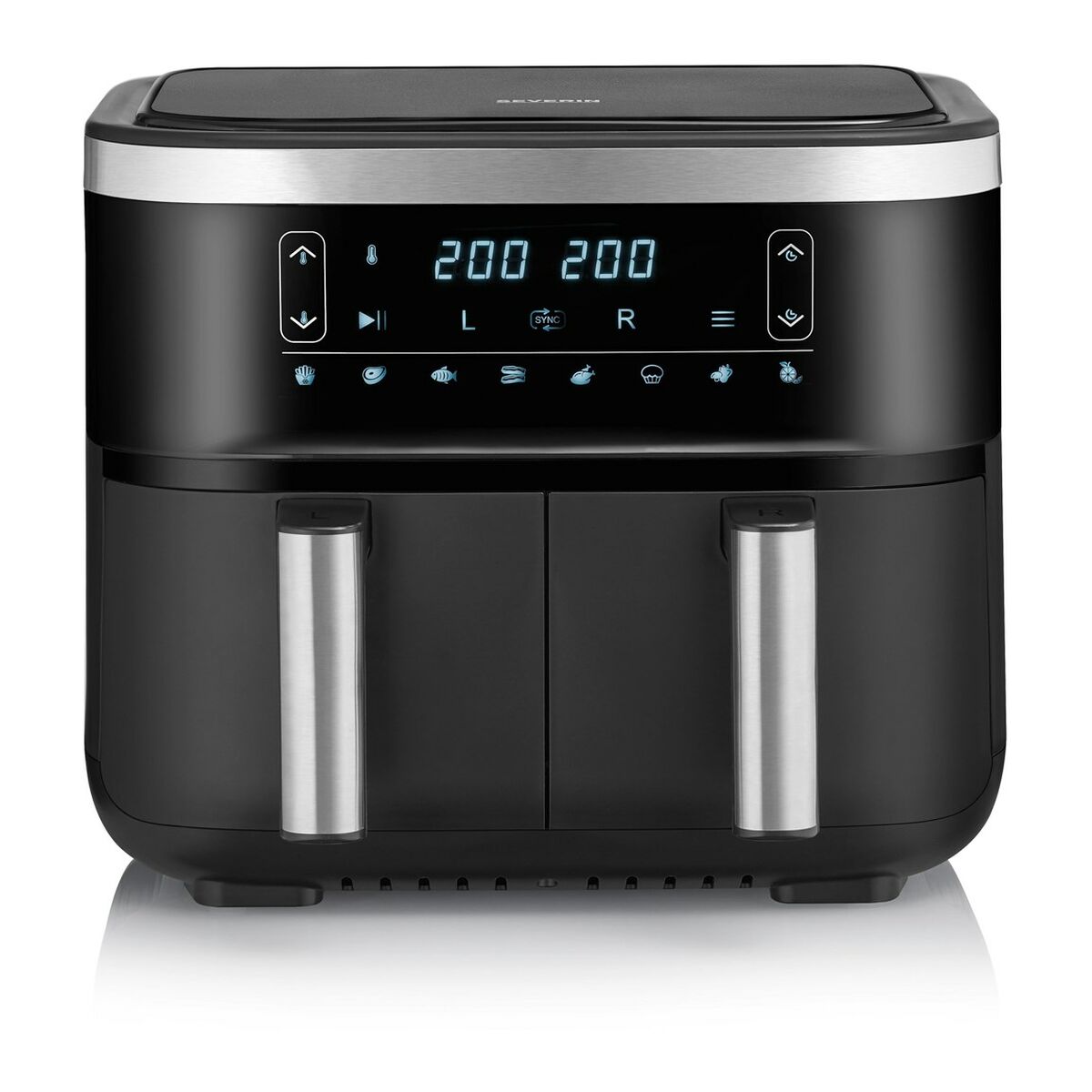Air Fryer Severin FR 2453 Black Silver 2850 W