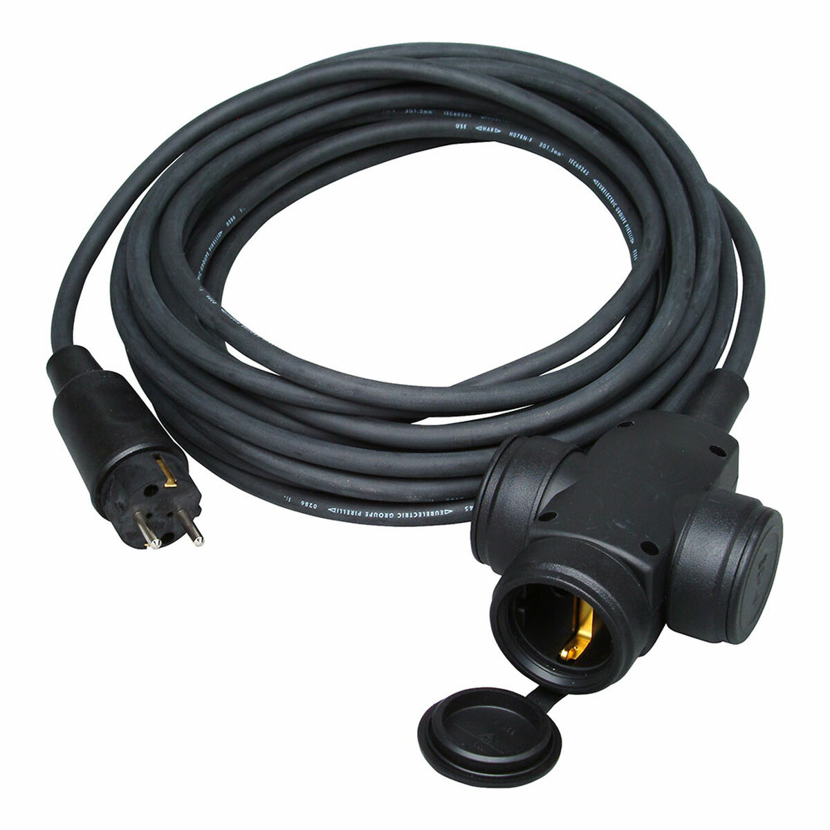 Extension Lead Kopp H07RN-F Black 10 m Triple Bipolar Extension Lead Kopp H07RN-F Black 10 m Triple Bipolar