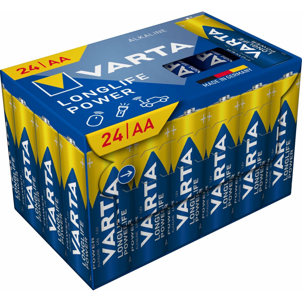 Batteries Varta alkalina longlife power aa – lr06 1,5 V AA LR06 (24 Pieces) (24 Units)
