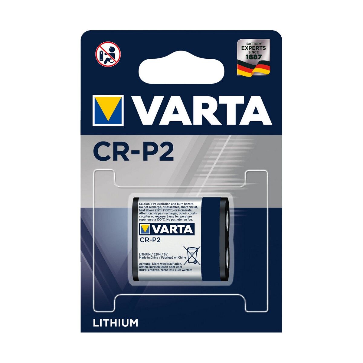 Batteries Varta CRP2 1450 mAh 6 V Batteries Varta CRP2 1450 mAh 6 V