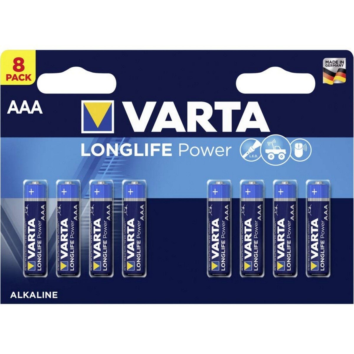 Batteries Varta Long Life Power 1,5 V AAA LR3 LR03 Batteries Varta Long Life Power 1,5 V AAA LR3 LR03