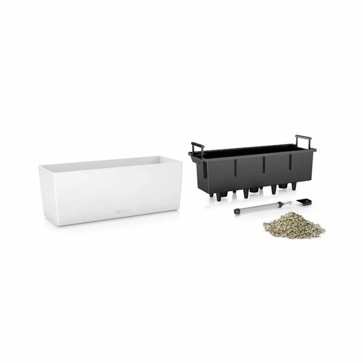 Plant pot Lechuza Black Grey polypropylene