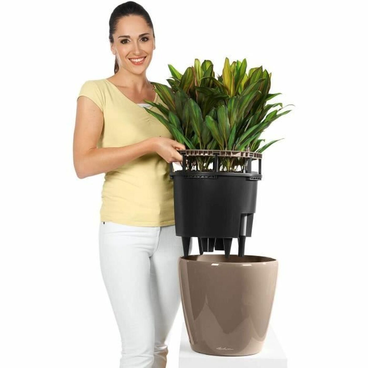 Self-watering flowerpot Lechuza White  49,5 x 46,5 cm Plastic
