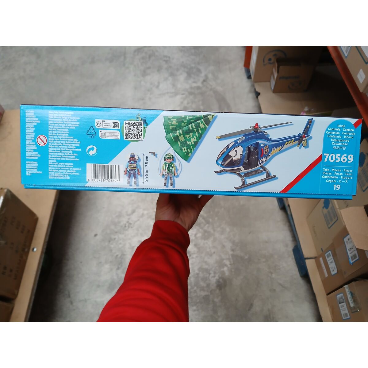 Playset  City Action Police helicopter: Parachute Chase Playmobil 70569 (19 pcs)