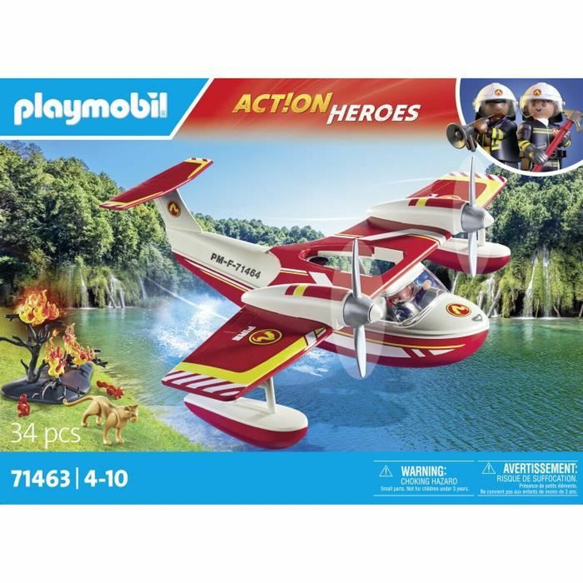 Playset Playmobil 71463 Action Heroes Plastic
