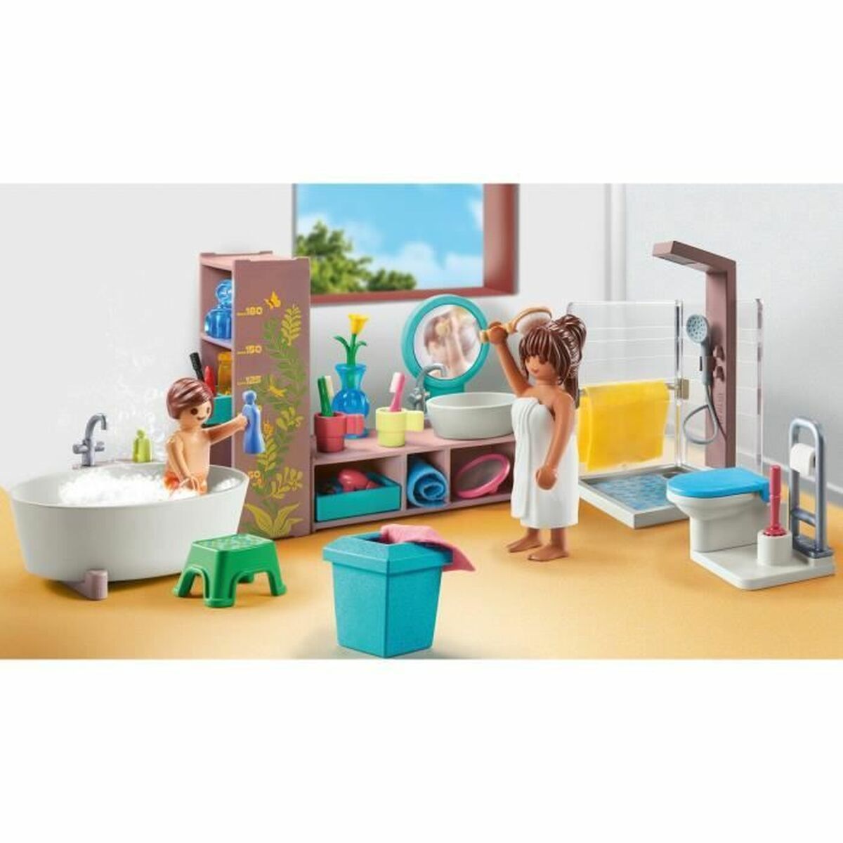 Playset Playmobil 71611 – Bathroom bathtub 55 Pieces