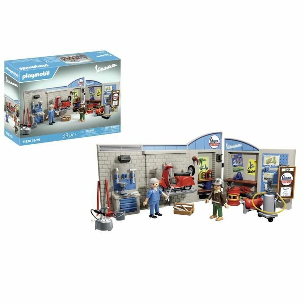 Playset Playmobil Vespa Retro Garage Playset Playmobil Vespa Retro Garage