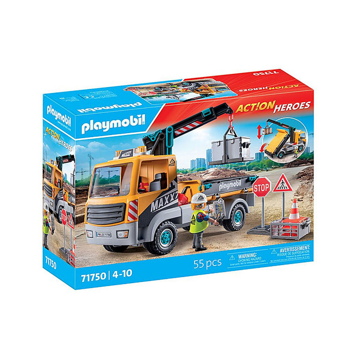 Crane Lorry Playmobil 71750 Blue