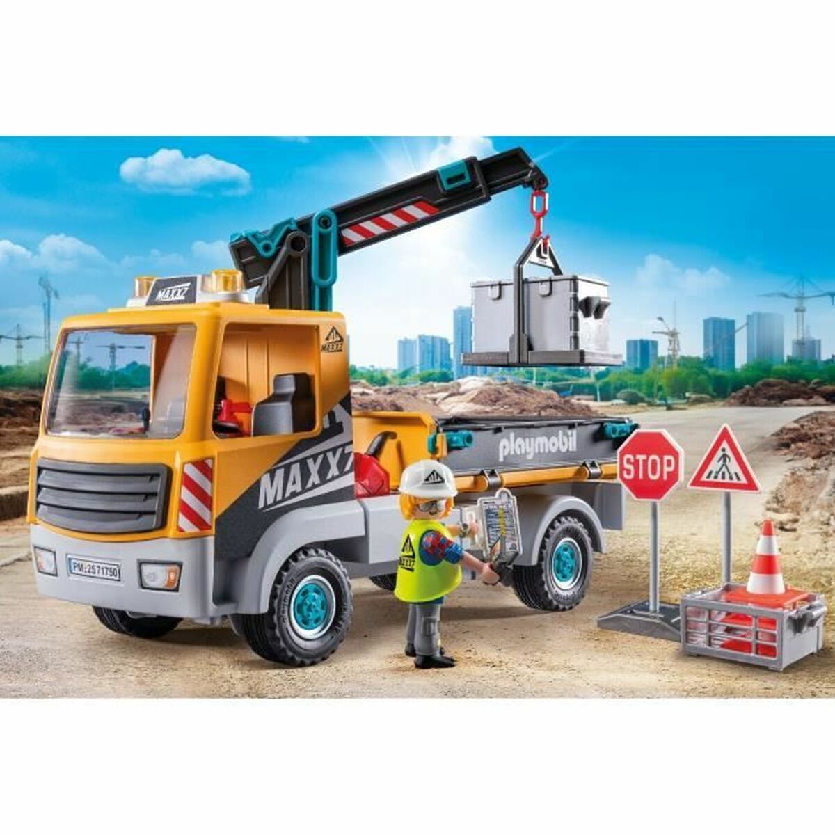 Crane Lorry Playmobil 71750 Blue
