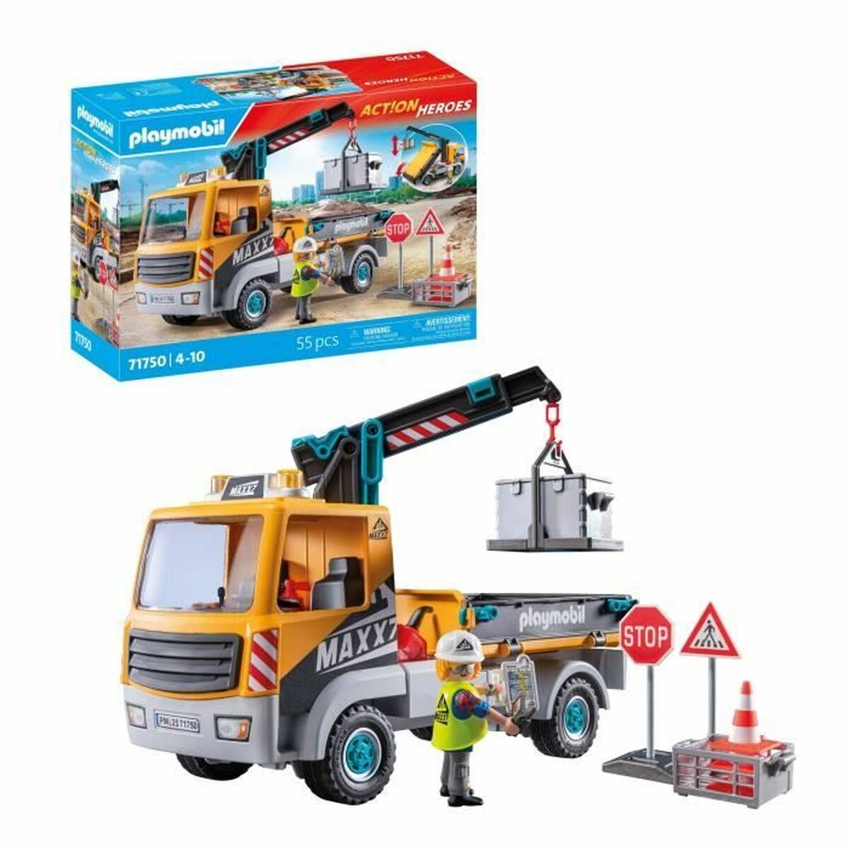 Crane Lorry Playmobil 71750 Blue