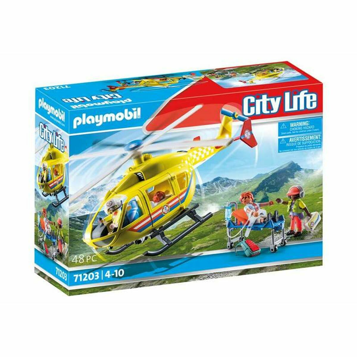Action Figure Playmobil Rescue helicoptere 48 Pieces Action Figure Playmobil Rescue helicoptere 48 Pieces