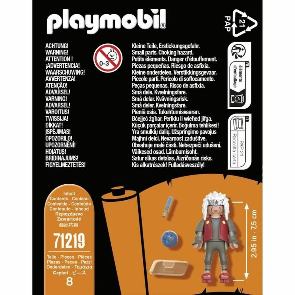 Playset Playmobil Naruto Shippuden – Jiraiya 71219 8 Pieces