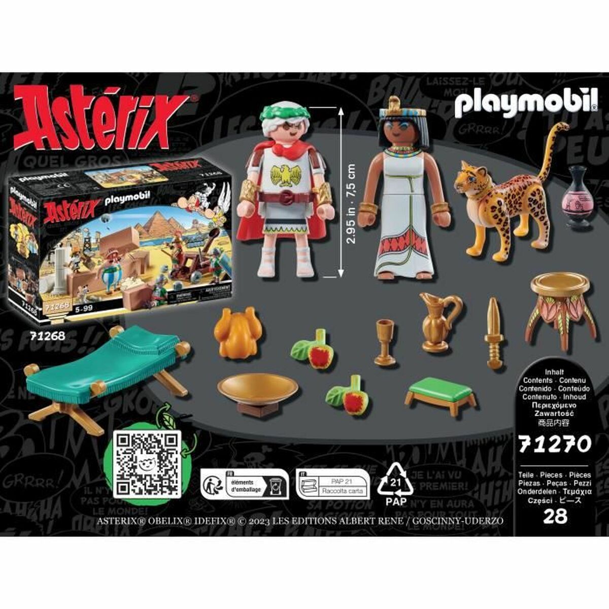 Playset Playmobil 71270 – Asterix: Csar and Cleopatra 28 Pieces