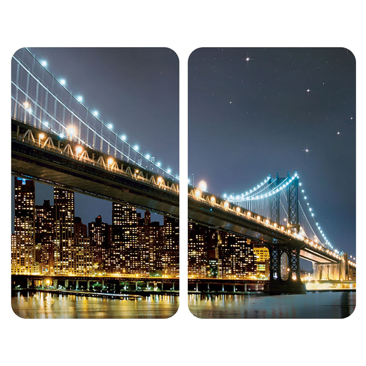 Cutting board Wenko Brooklyn Bridge 30 x 52 cm Tempered glass (2 Units) Cutting board Wenko Brooklyn Bridge 30 x 52 cm Tempered glass (2 Units)