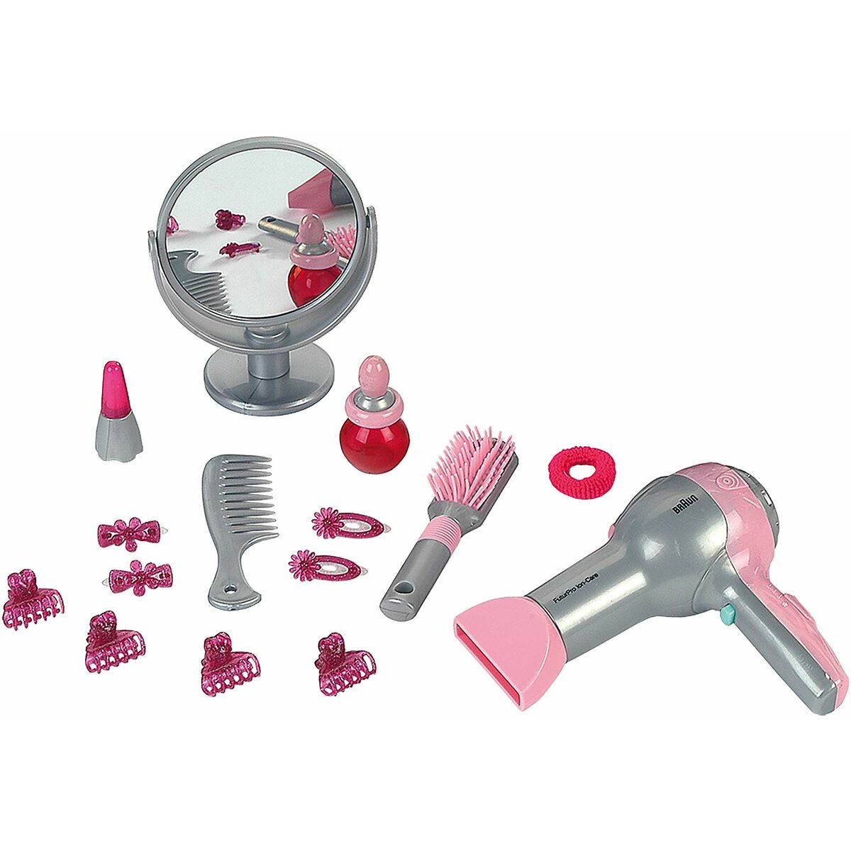 Child’s Hairedressing Set Klein Braun Pink Grey