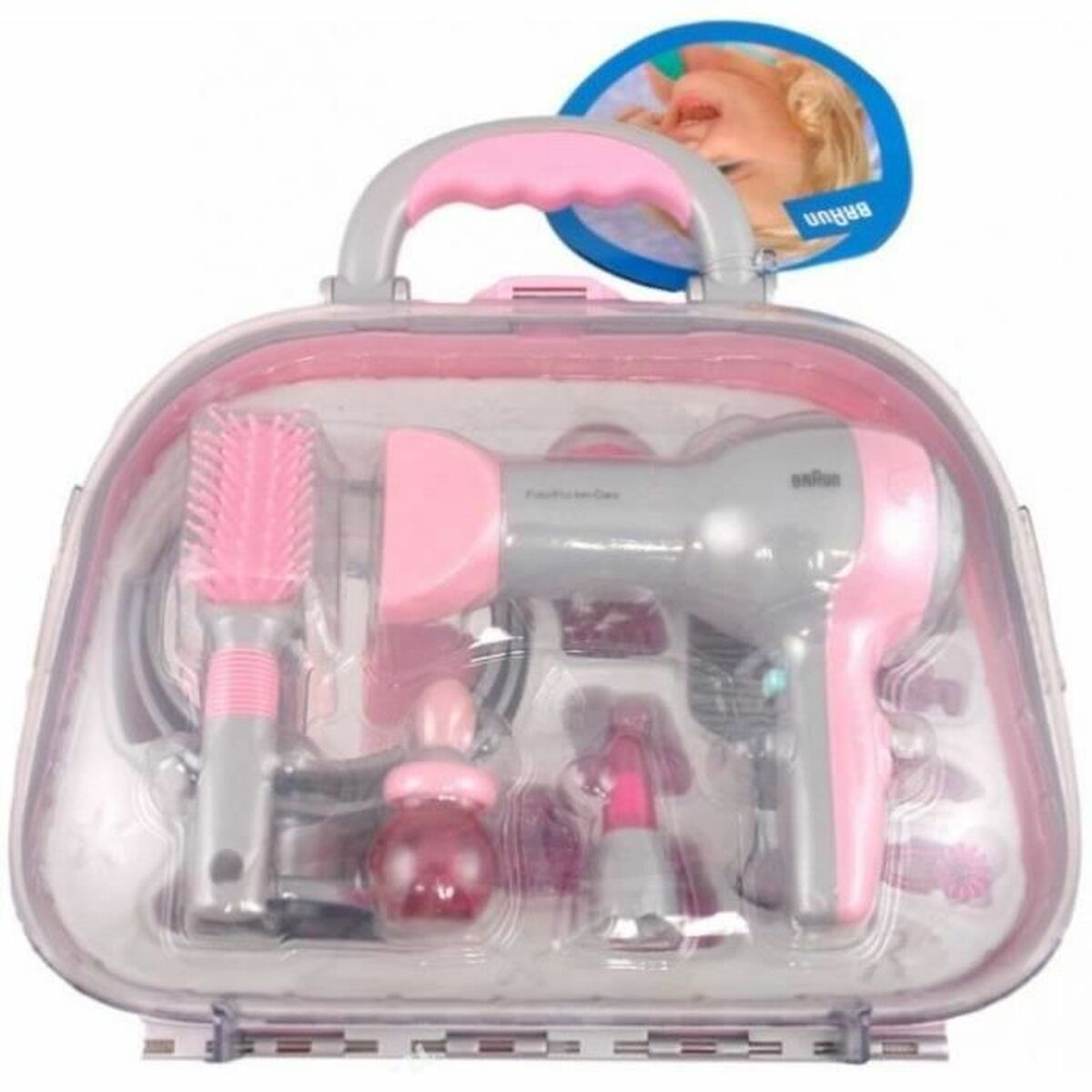 Child’s Hairedressing Set Klein Braun Pink Grey