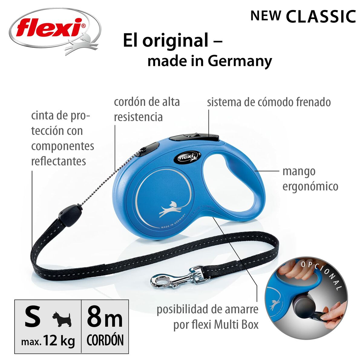 Dog Lead Trixie New Classic Blue 8 m