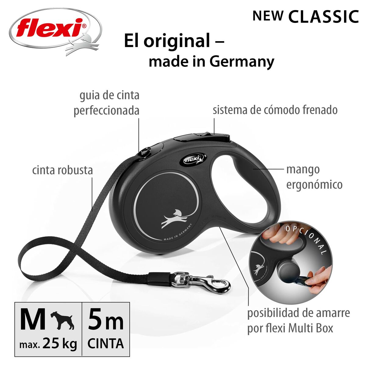 Dog Lead Trixie New Classic Black M 5 m