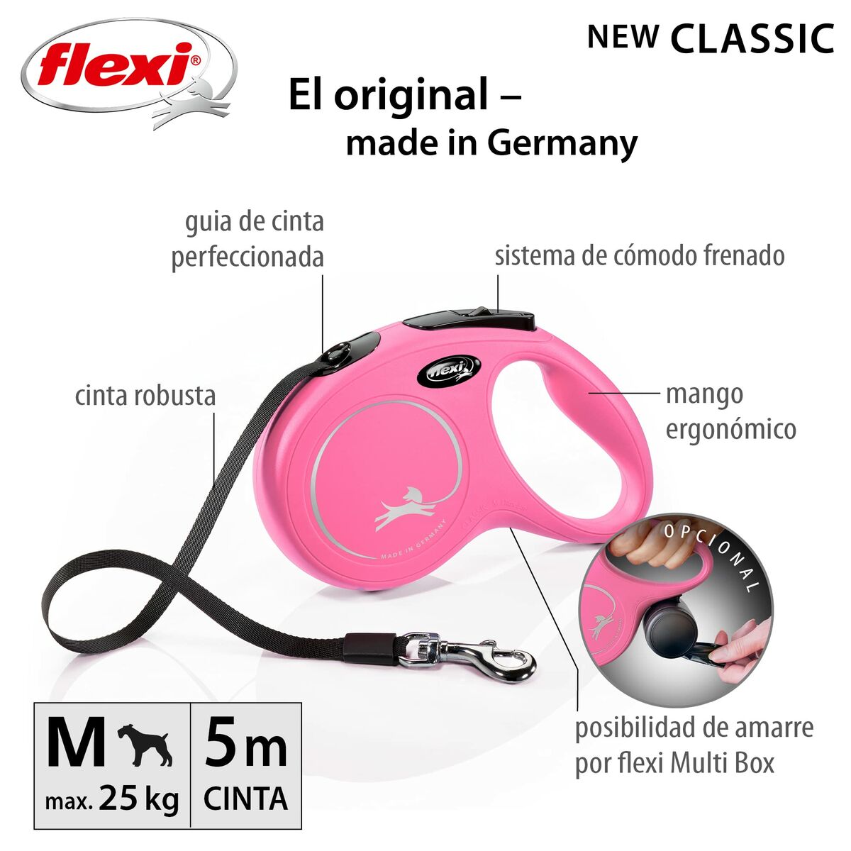 Dog Lead Trixie New Classic Pink 5 m