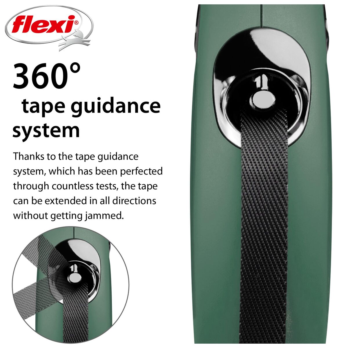Dog Lead Flexi Green M