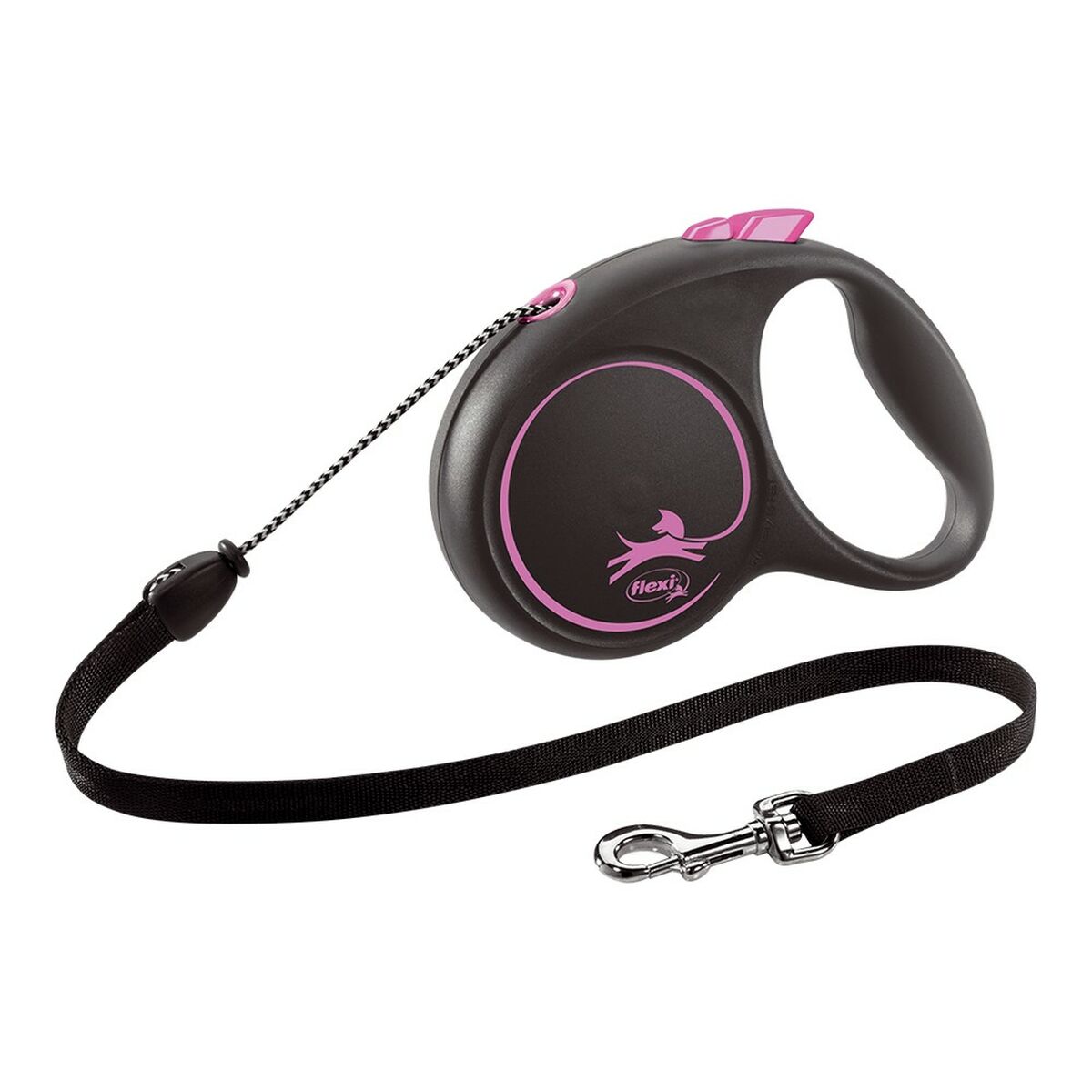 Dog Lead Flexi BLACK DESIGN 5 m Pink XS size Dog Lead Flexi BLACK DESIGN 5 m Pink XS size