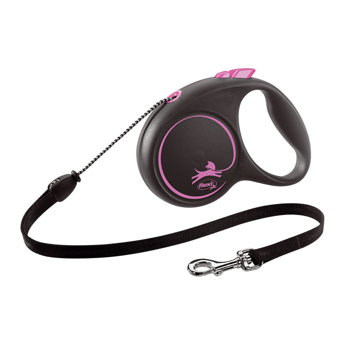 Dog Lead Flexi BLACK DESIGN 5 m Pink Size S Dog Lead Flexi BLACK DESIGN 5 m Pink Size S