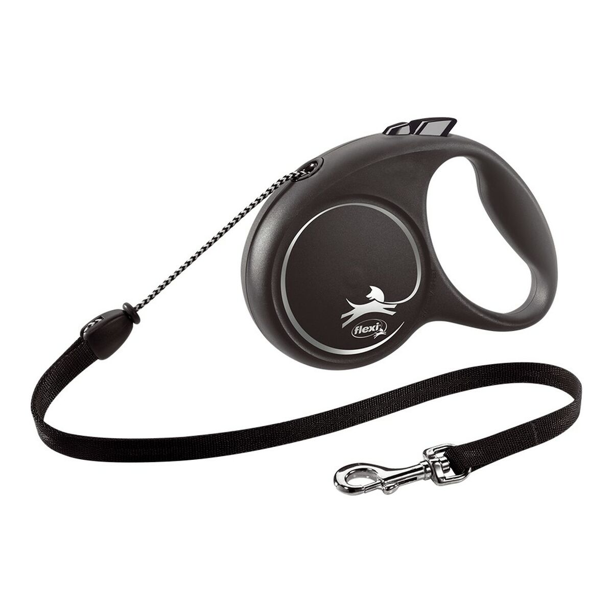 Dog Lead Flexi BLACK DESIGN 5 m Size M Silver Dog Lead Flexi BLACK DESIGN 5 m Size M Silver