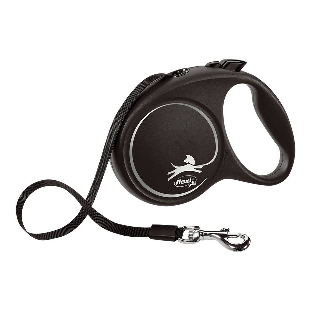 Dog Lead Flexi BLACK DESIGN 5 m Size S Silver Dog Lead Flexi BLACK DESIGN 5 m Size S Silver