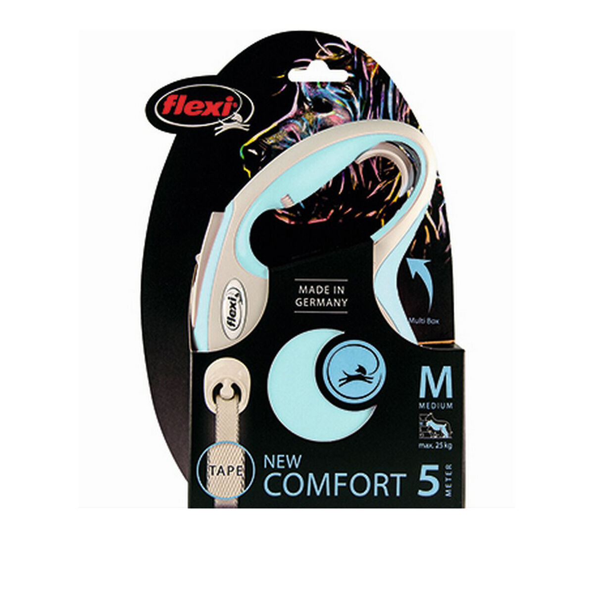 Dog Lead Flexi NEW COMFORT Size S Light Blue Dog Lead Flexi NEW COMFORT Size S Light Blue