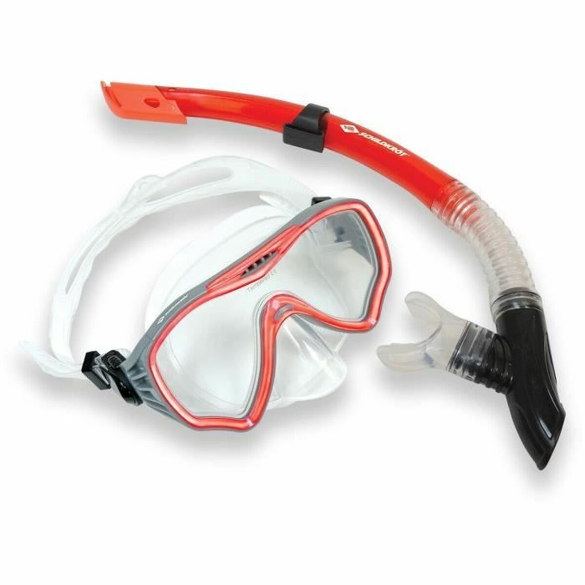 Snorkel Goggles and Tube Schildkrt Red Grey One size Snorkel Goggles and Tube Schildkrt Red Grey One size