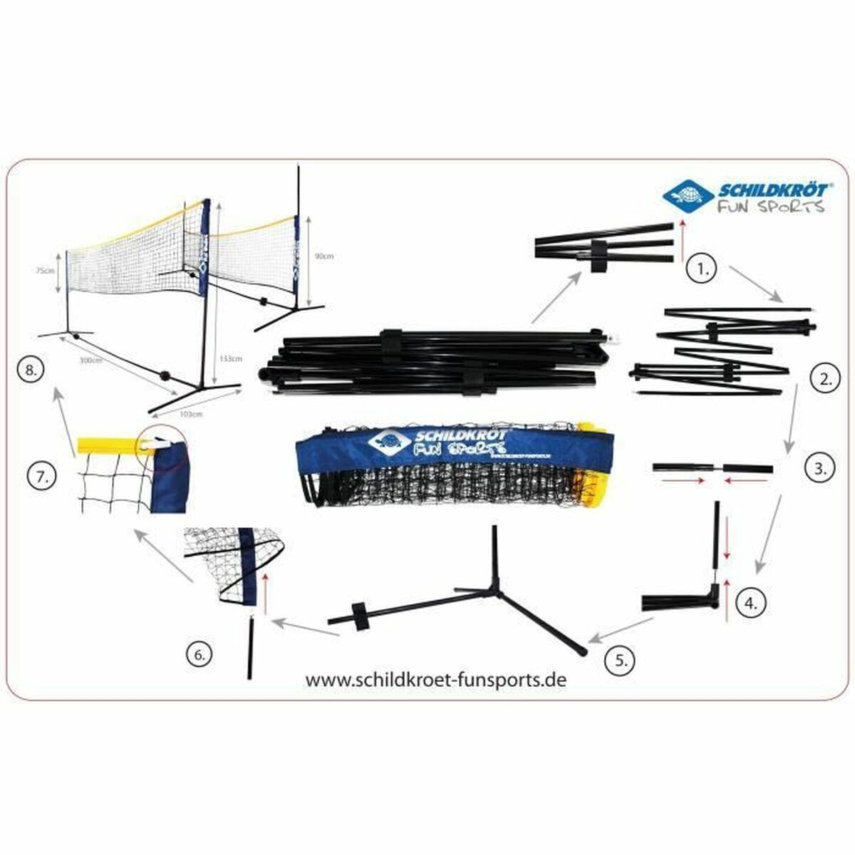 Volleyball net Schildkrt 300 cm