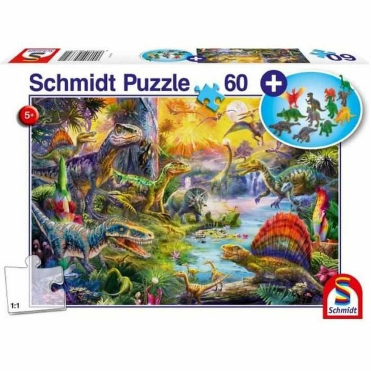 Puzzle Schmidt Spiele Dinosaurs Figures 60 Pieces Puzzle Schmidt Spiele Dinosaurs Figures 60 Pieces