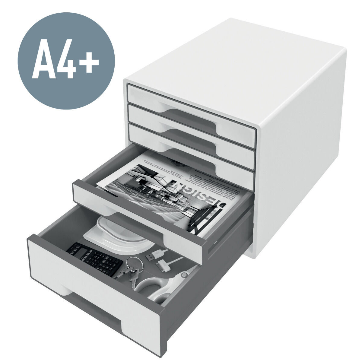 Filing Cabinet Leitz WOW CUBE White