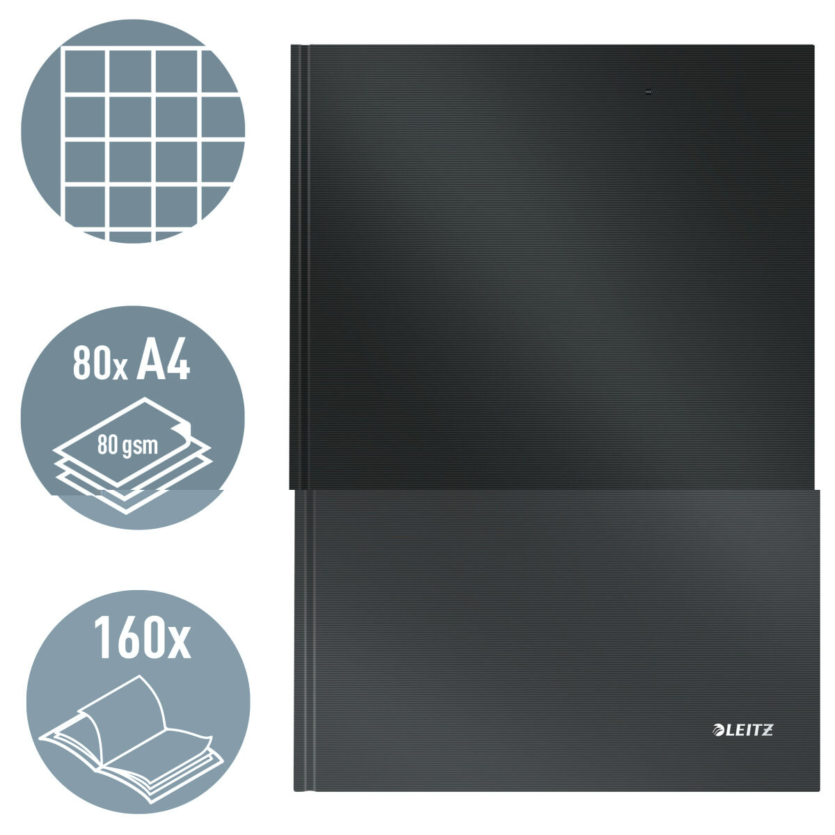 Notepad Leitz Solid Black A4 80 Sheets