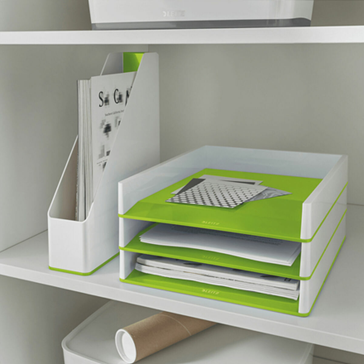 Filing Cabinet Leitz Green Plastic