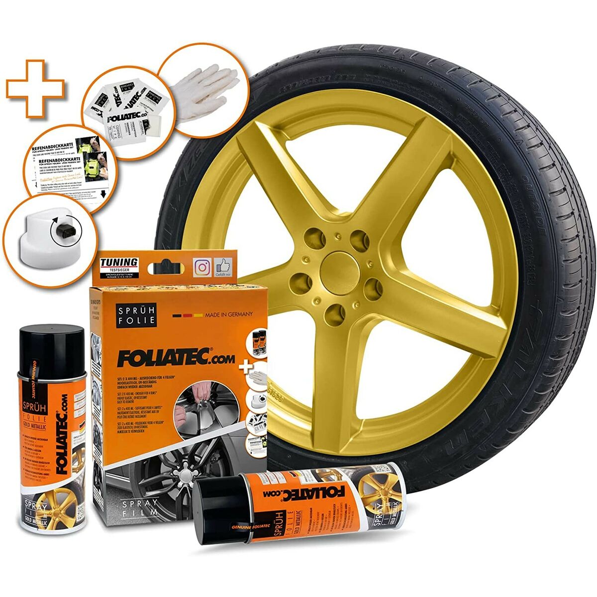 Liquid Rubber for Cars Foliatec Golden metal 2 x 400 ml Liquid Rubber for Cars Foliatec Golden metal 2 x 400 ml