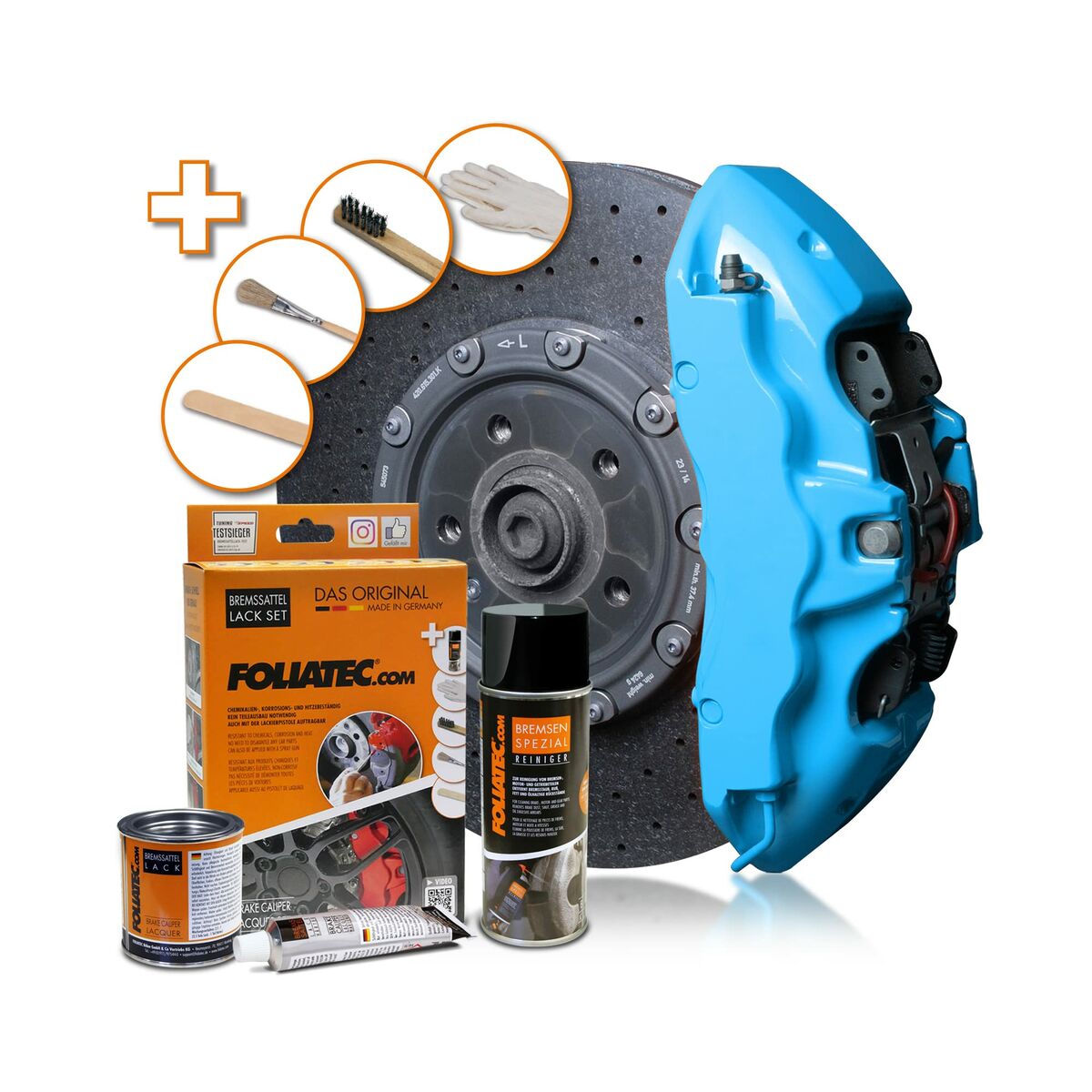 Painting set Foliatec 2178 Brake Calipers Sky blue 3 Pieces Painting set Foliatec 2178 Brake Calipers Sky blue 3 Pieces