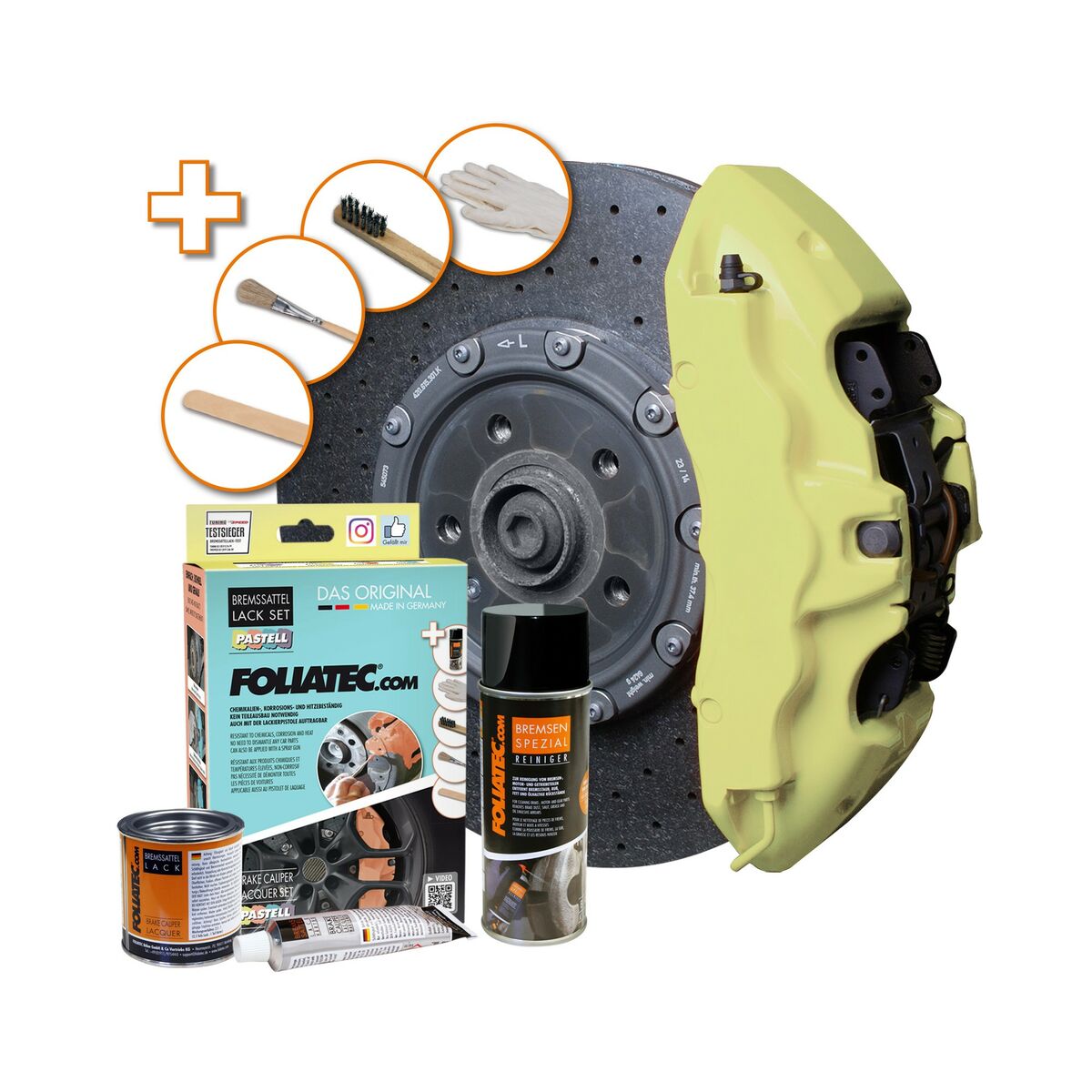 Painting set Foliatec FO2221 Brake Calipers Vanilla Yellow Painting set Foliatec FO2221 Brake Calipers Vanilla Yellow