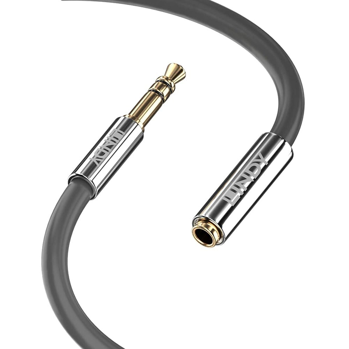 Jack Extension Cable (3.5 mm) LINDY 35327 1 m Black Anthracite