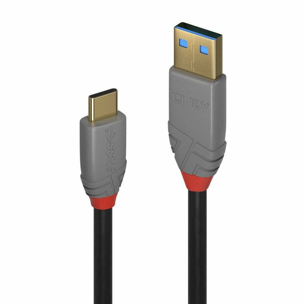 USB A to USB C Cable LINDY 36910 50 cm Black USB A to USB C Cable LINDY 36910 50 cm Black