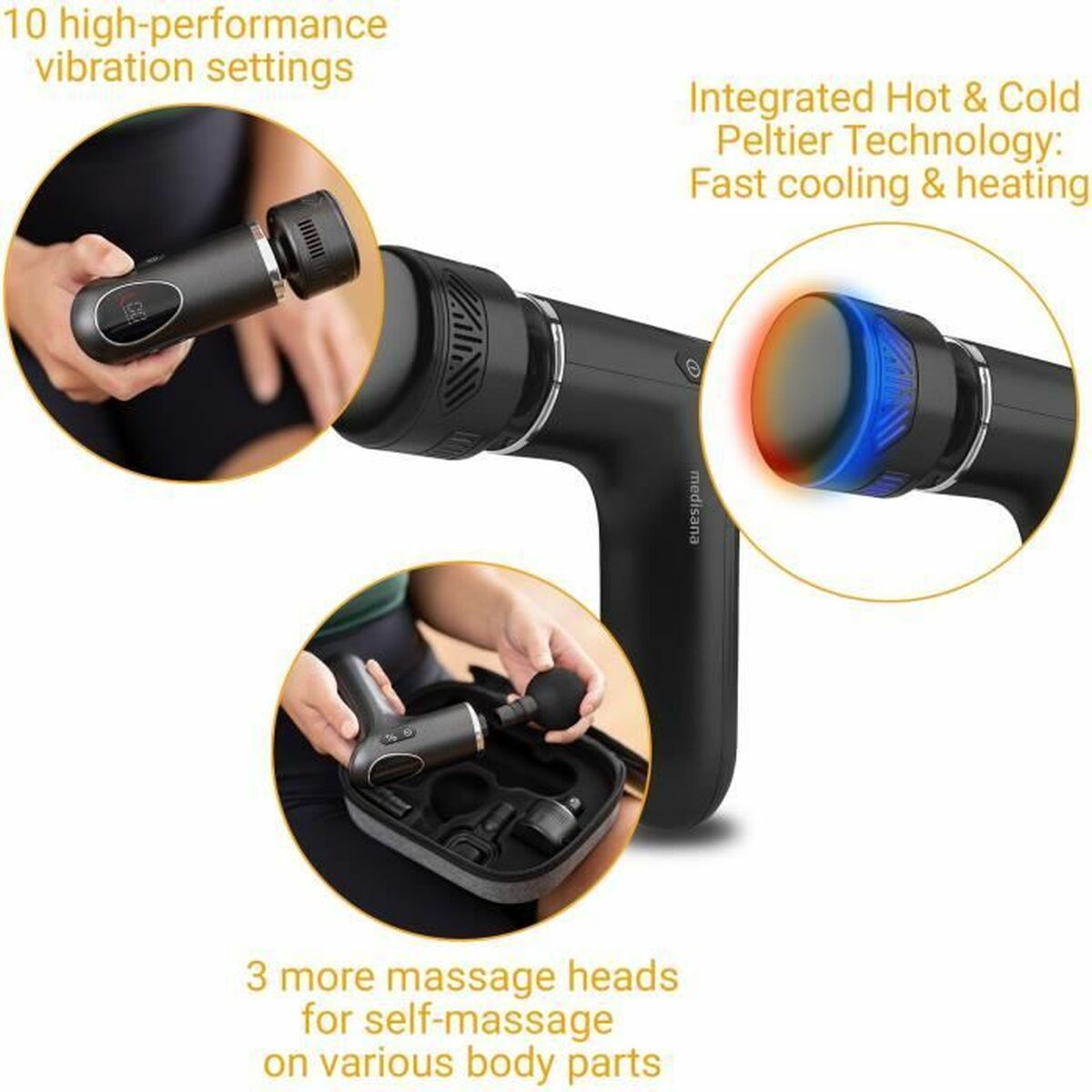 Hot and Cold Muscle Massager Gun Medisana 88999