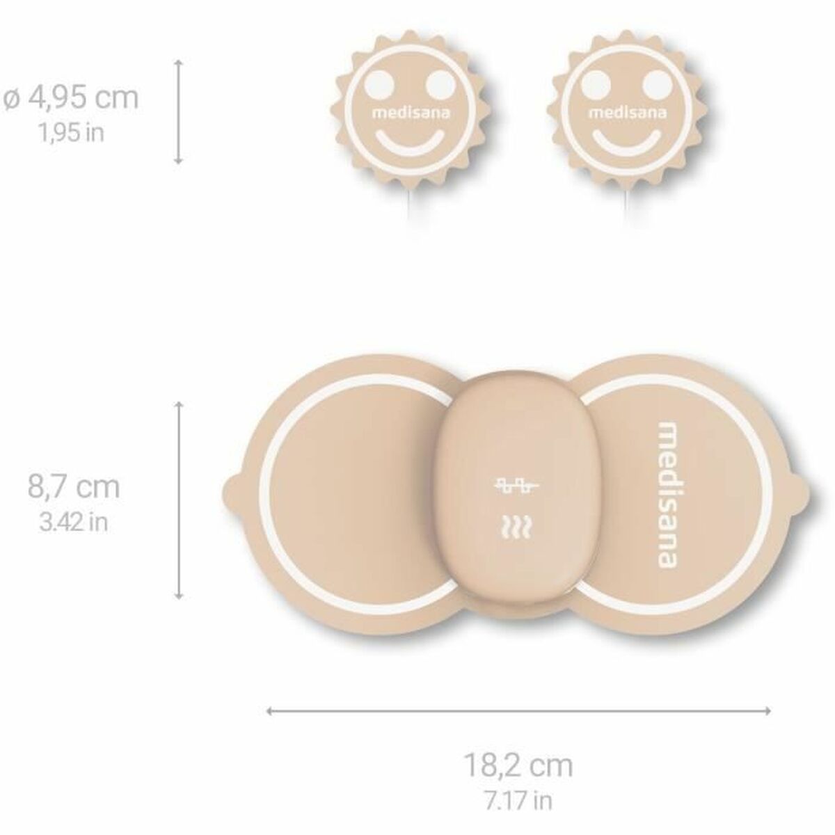 Rechargeable Relaxing Menstrual Massager Medisana TT 250 Beige